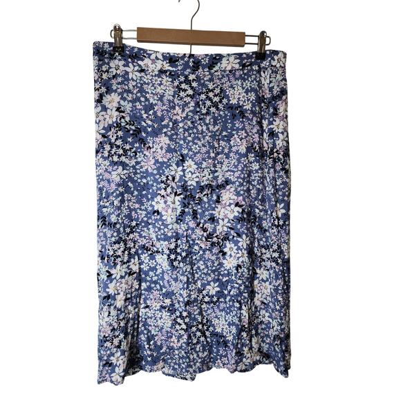 I.N. Studio Dresses & Skirts - I.N. Studio Blue Floral Midi Skirt
